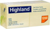 Sticky Note Highland 3"x 3" Yellow (Dozen)