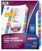 Index Dividers Colors/1-31 Tab