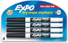Dry Erase Markers Black/Fine Tip EXPO 4Pk