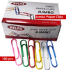 Paper Clips-Jumbo/Assorted Colors 100Pk Quick