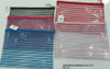 Envelopes w/Zipper 8-1/2 x 11 Assorted Color Stripes/Plastic