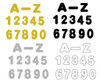 Poster Letters & Numbers 4" (Gold,Silver,Black,White)