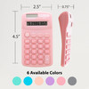 Calculator 8-Digits Pocket Size Pastel Colors B/C