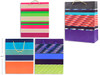 Gift Bags w/Lines Assorted Styles  Large