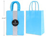 Gift Bags Kraft Light Blue Medium 12Pk