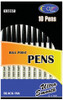 Ball Point Pen-Black 10Pk