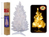 Tinsel Tree w/ Plastic Stand White 24in B/O 20-LED (MOQ:2)