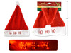 Hat Santa Xmas LED Light-Up Fiber Optic 17in (L) x 12in (MOQ:6)