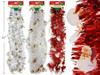 Garland Xmas Tinsel W/Die-cut Printed 6.5ft x 3pl (MOQ:6)