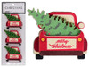 Decoration Xmas Wooden Truck 3pk 2.05in x 1.81in (MOQ:12)