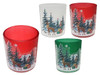 Candle Xmas Frosted Glass 3-1/8 (MOQ:12)