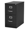 Vertical File Cabinet-2 Drawers, Letter Size, Black