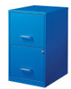 Vertical File Cabinet-2 Drawers, Letter Size, Blue