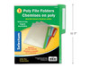 File Folder-Letter/Plastic/Assorted Colors 3Pk