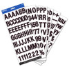 Letter & Number Stickers 1" Black 6 Sheets