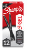 Pen Sharpie S-Gel/Bold 12Pk  (Select Colors)