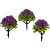 Tree-Mini 2.4" Purple Floral  3Pk