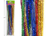 Chenille 24Pk-Glittered Assorted Colors 12"