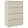 Lateral File HIRSH 4-drawer Solid Front Color: PUTTY