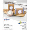 Round Labels Glossy White-Laser/Inkjet 2" 10 Sheets (120 Labels)