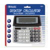 Calculator 12-Digit Desktop Dual Power w/Adjustable Display