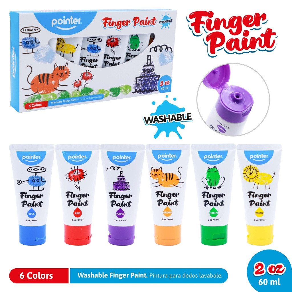 Finger Paints-Assorted Colors 6ct.