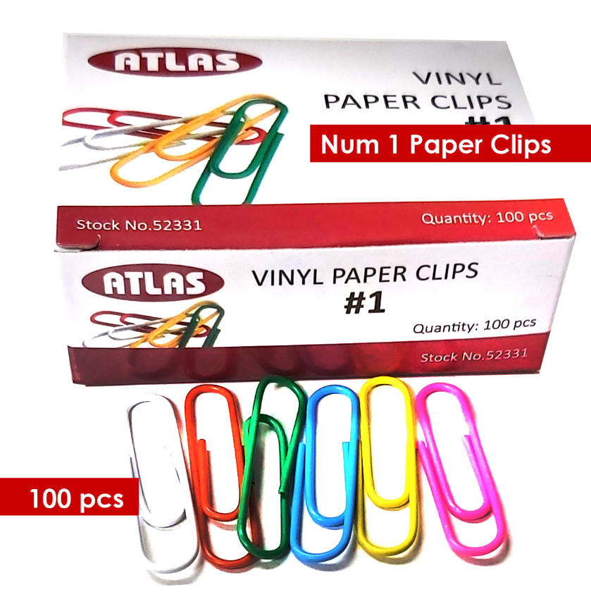 Paper Clips-Assorted Colors #1 (Vynil Coated) 100ct. - Empresas JC