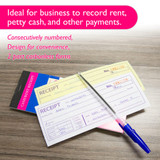 Cash/Rent Receipt Book 2P  7-1/2" x 2-3/4" 50 Sets (Each)