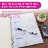 Cash/Rent Receipt Book-Wirebound NCR 2P 200 Sets (Each)