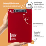 Clipboard Folder w/LowProfile Letter-Assorted Colors (PVC)