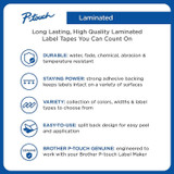 Labeling Tape TZE-231 Black Print on White Tape  (1/2")