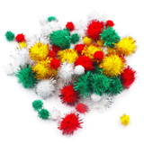 Pom-Poms Asst'd Iridescent Pk/75