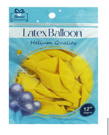 Balloon Latex 12" 10ct Yellow