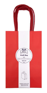 Gift Bags Kraft Red Medium 4ct.
