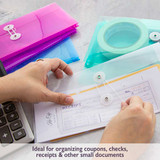 Envelope w/String Closure Check-Coupon Size Plastic 3Pk