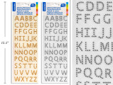 Stickers-Rhinestone Letters Gold & Silver 50ct.