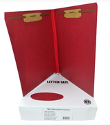 Pressboard Folder Letter 2-Fasteners/Red (25/Box)