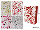 Gift Bags-Red Emboss Heart/ (Medium) (Pre-Order)