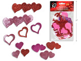 Stickers 20pcs Vtine Glitter Foam EVA Heart  (Pre-Order)