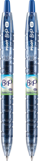 Pen B2P Retractable Gel Roller Blue/Fine 2ct.