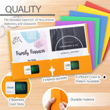 Portfolio-2 Pockets Assorted Colors