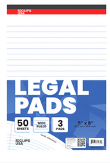 Writing Pad 5"x 8" White 3ct. (Micro-perforated Sheets)