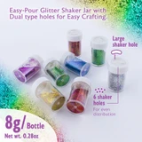 Glitter Shaker 8gr/0.28oz Primary Colors 4ct.