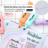 Highlighters Pastels w/Pocket Clip 3ct.