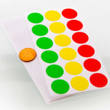 Labels-Color Coding 3/4" Round/Assorted Colors 306Pk