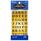 Labels-Alphabet Gold/Black 378ct.