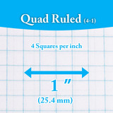 Graph Notebook-Ruled/Spiral 4-1" 100Ct.