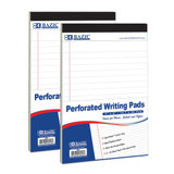 Writing Pad 5"x 8" White/Perforated 2ct.