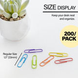 Paper Clips-Assorted Colors (Vynil Coated) #1 200ct.
