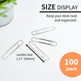 Paper Clips-Silver/Jumbo 100ct.